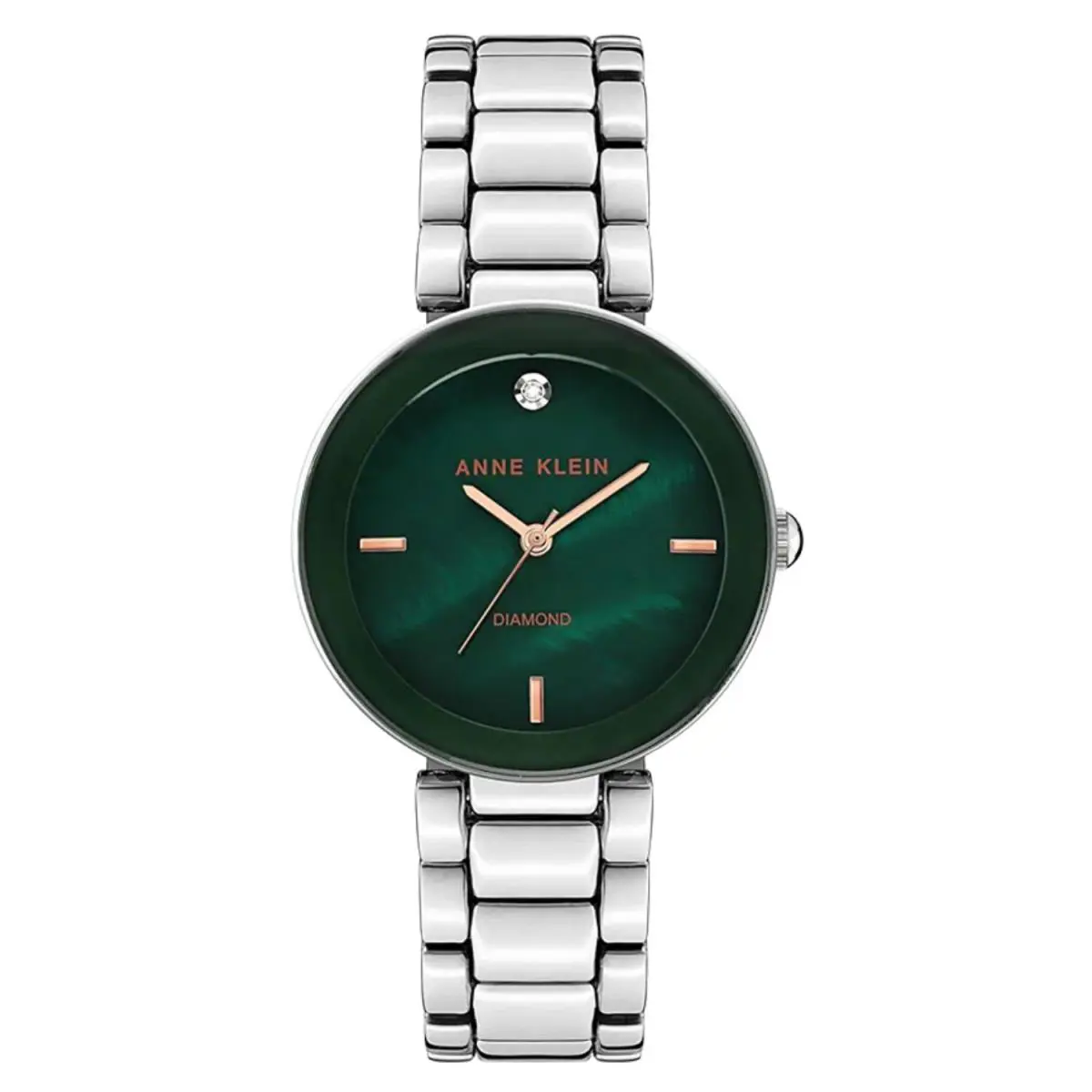 Anne Klein Women`s Classic Green Dial Watch - AK/1363GNSV
