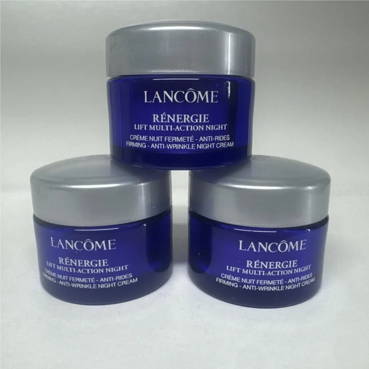 3 Lancome Renergie Lift Multi Action Firming Anti Wrinkle Night Cream .5 OZ
