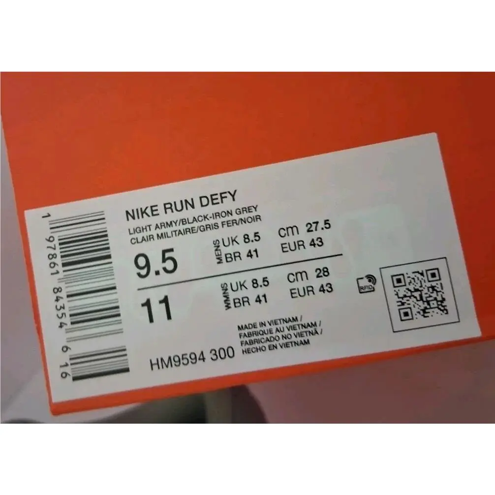 Nike shoes - Nike Run Defy - Run Defy - HM9594 300 - Light Army/ Black /Iron Grey 7
