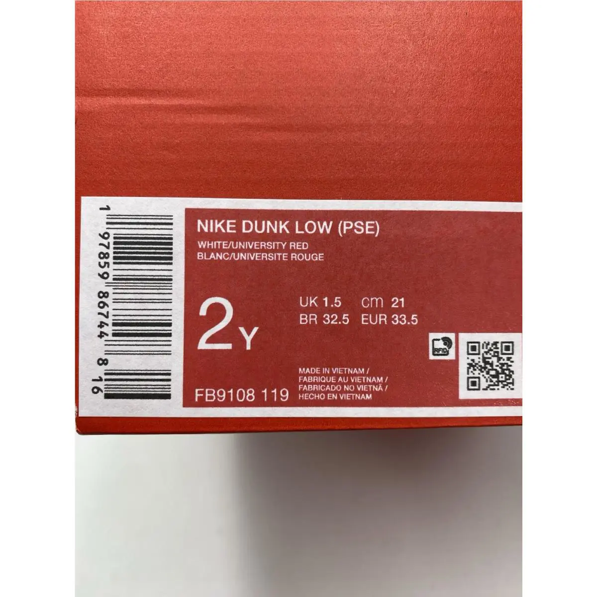 Nike shoes - Nike Dunk Low - Dunk Low - FB9108 119 - White/University Red (UPC: 197859867448) 8