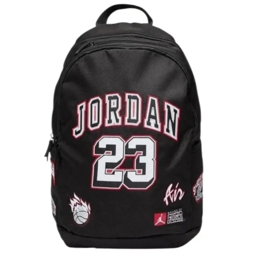 Jordan 23 Backpack Black Red White Gym Jumpman Laptop School Bag Bookbag O/s