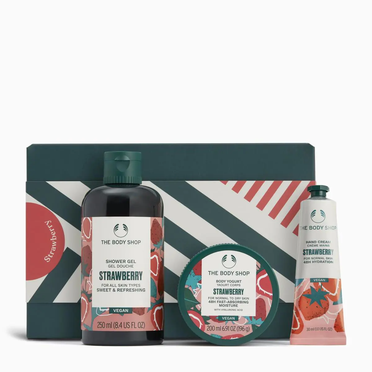 The Body Shop Strawberry Gift Set - 3 Piece Set Includes Shower Gel