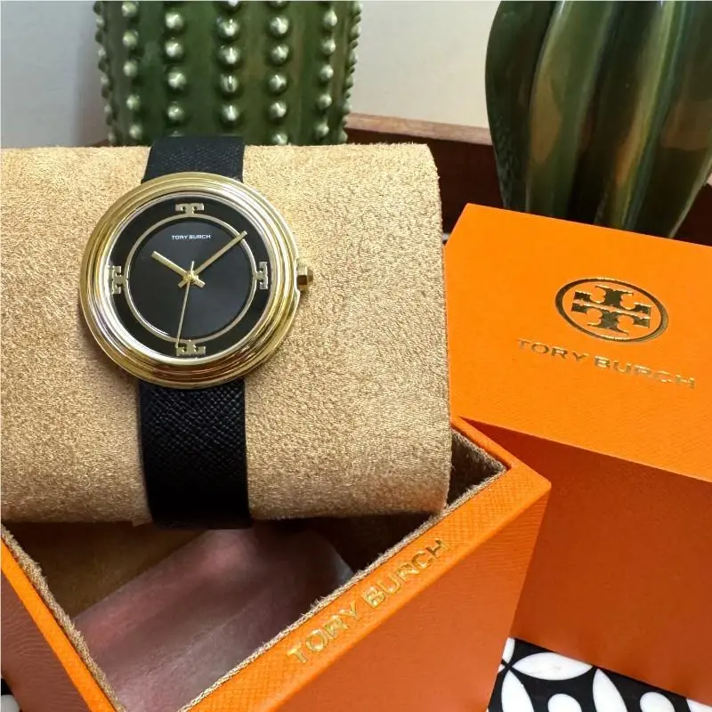 Tory Burch Bailey Black Gold Tone Stainless Watch TBW6103