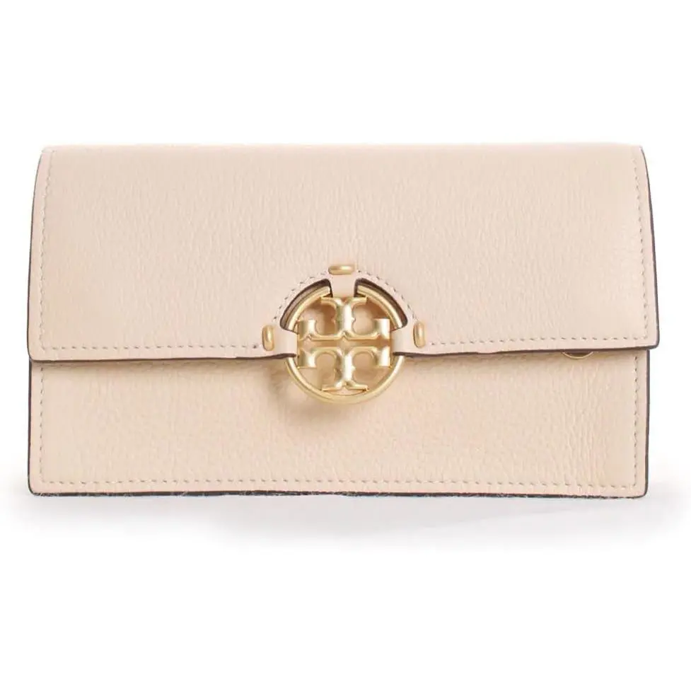 Tory Burch Womens Vanilla Beige Miller Leather Crossbody Wallet Bag TB-186