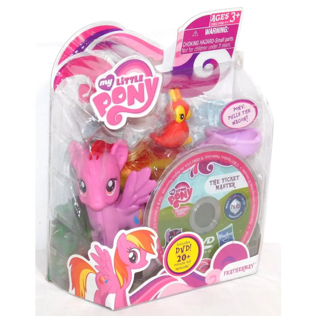 2011 My Little Pony Feathermay with Parrot Friend Wagon Hasbro