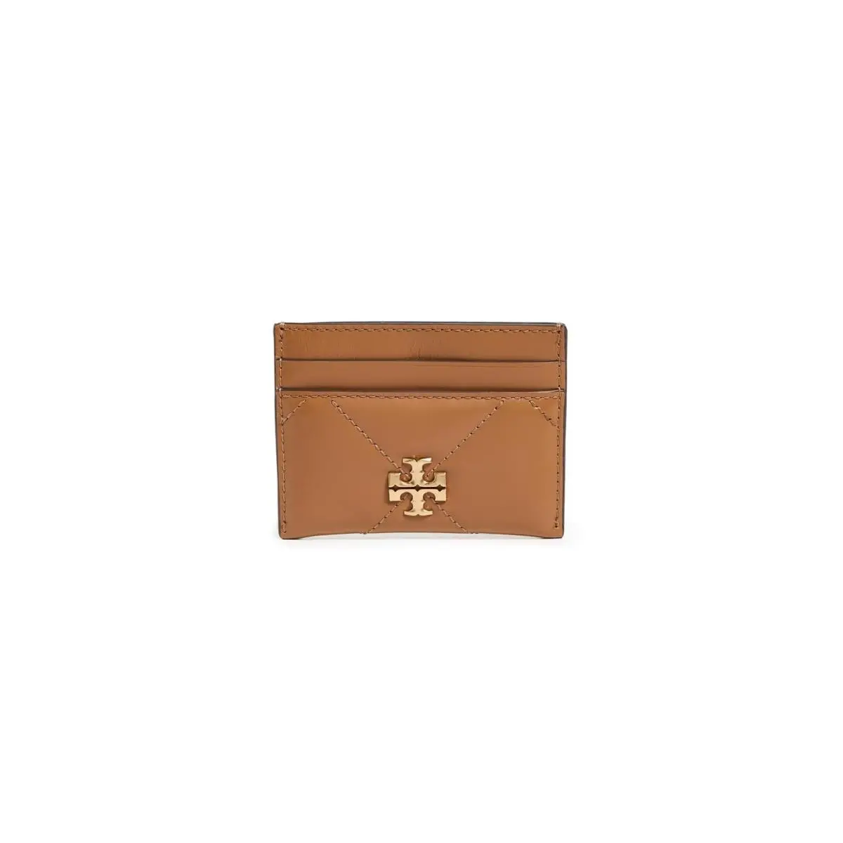 Tory Burch Women`s Kira Diamond Quilt Card Case Classic Chestnut Tan One Size