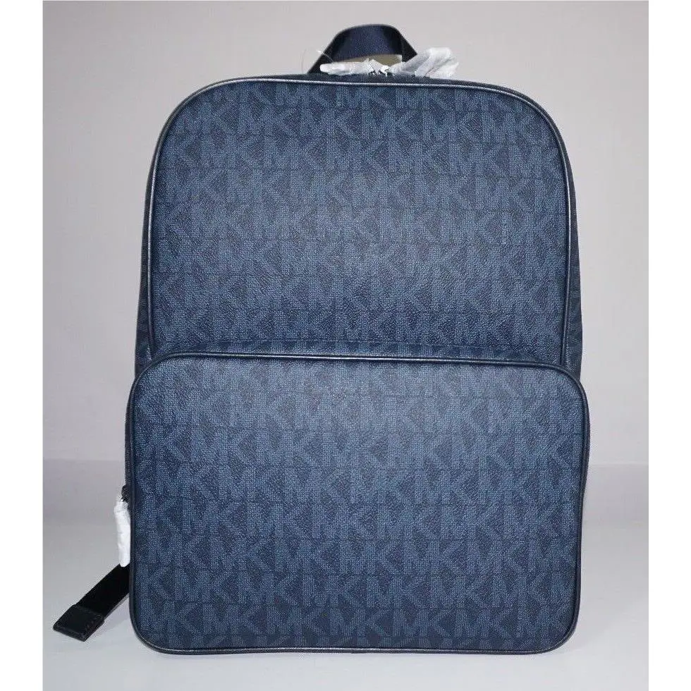 Men`s Jet Set Signature Logo Baltic Blue Backpack Bag by Michael Kors