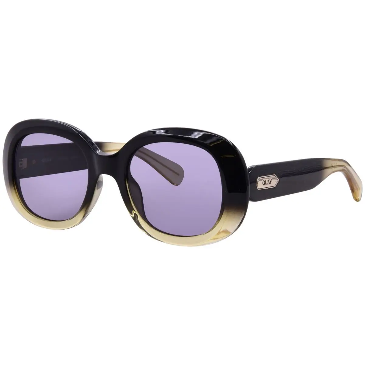 Quay Impromptu NO-NS-2328 Blkyl/smk Sunglasses Women`s Black/yellow/smoke 52mm by QUAY