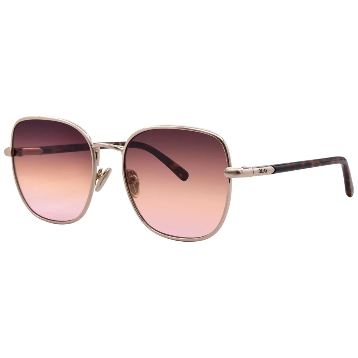 Quay Uptown NO-NS-2437 Ch/bnfw Sunglasses Women`s Champagne/brown Fade 58mm by QUAY