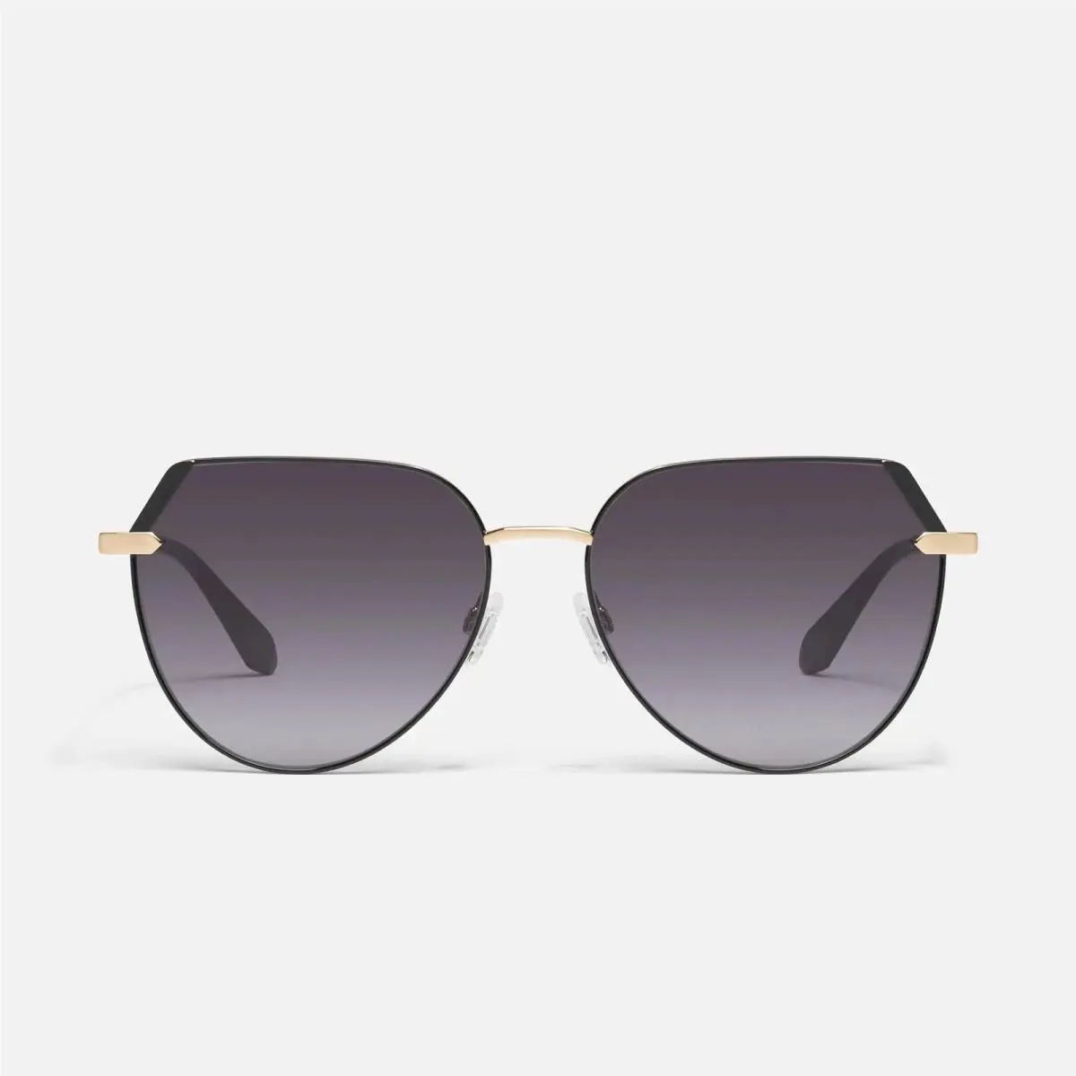 Quay Australia Main Character Sunglasses Black Gold Smoke