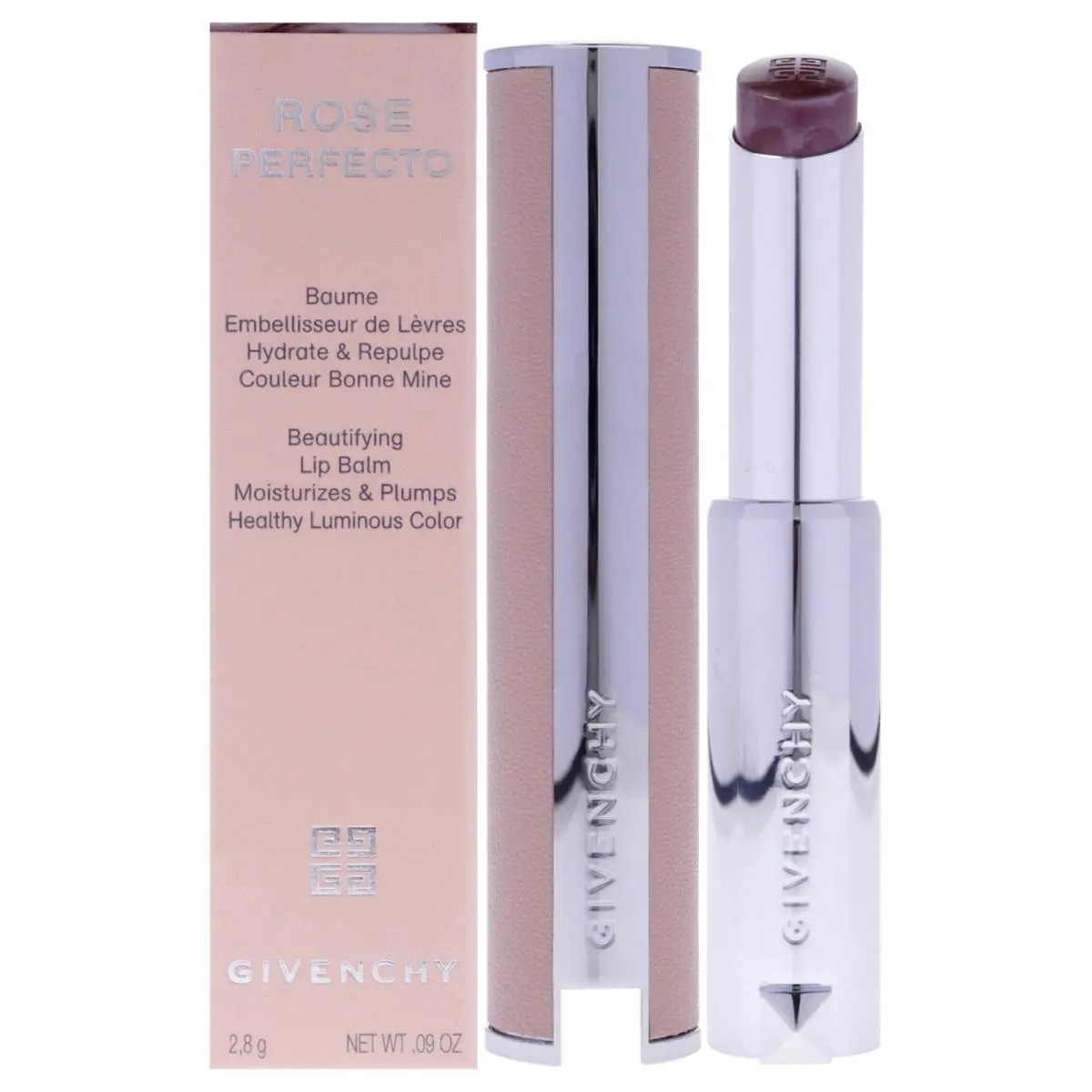 2 Pack Rose Perfecto Beautifying Lip Balm-117 Chilling Brown by Givenchy-0.09 oz
