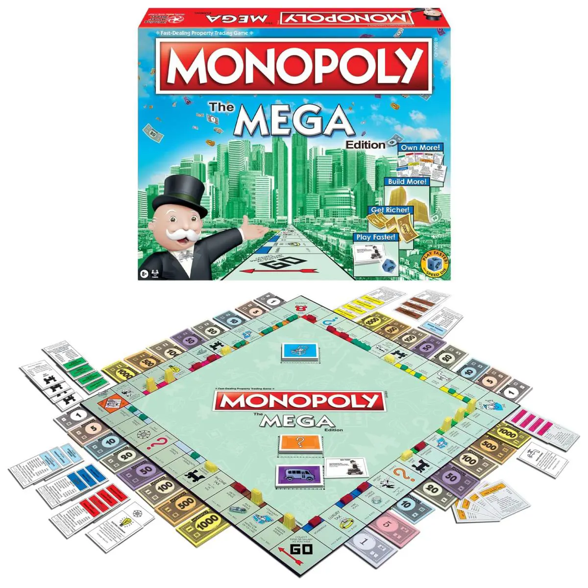 Monopoly The Mega Edition by Winning Moves Games Usa a Bigger and Faster