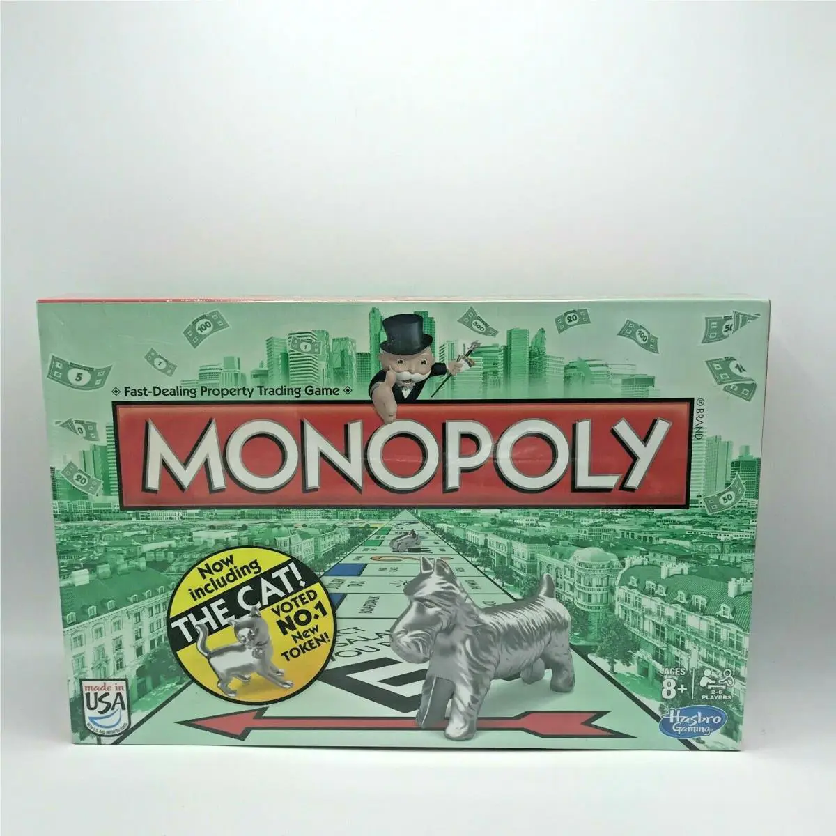 Hasbro Monopoly Board Game with Cat Token Rare Cat is Back