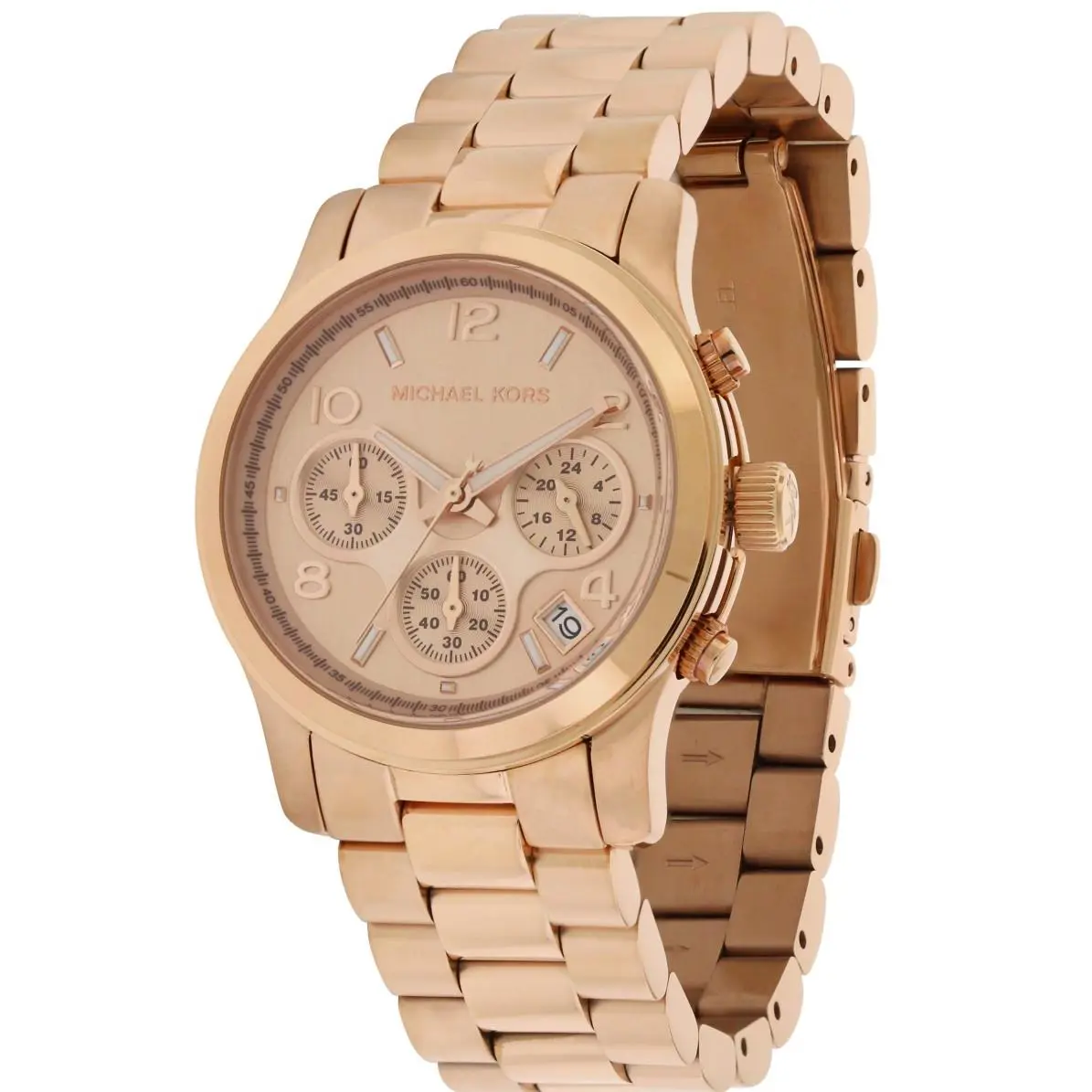 Michael Kors Runway Chronograph Rose Gold-tone Women`s Watch MK7324