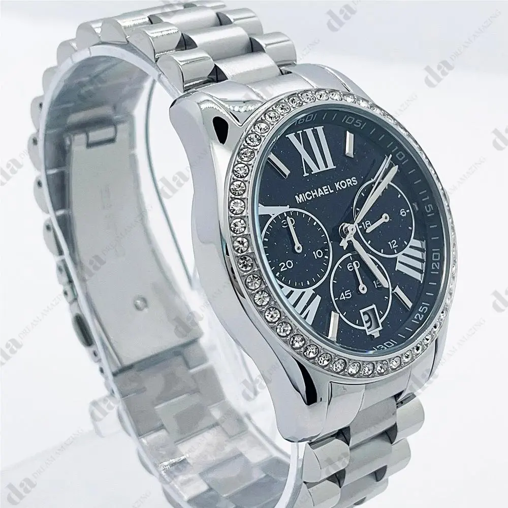MK7277 Lexington Blue Dial Silver Bracelet Quartz Women`s Watch by Michael Kors