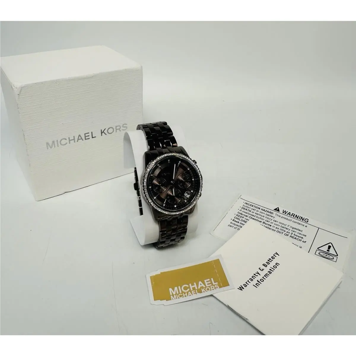 Mini Bryant Pave Chronograph Quartz Ladies 35mm Watch MK7559 by Michael Kors