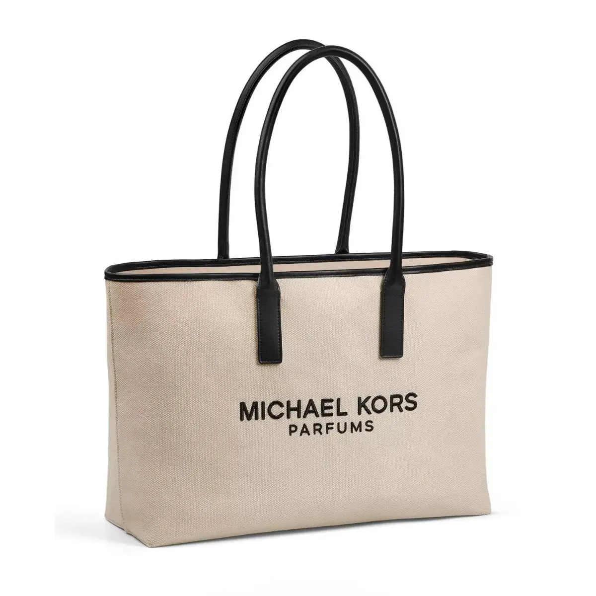 Michael Kors Parfums Fragrance Tote Bag Purse Beige Cream Black