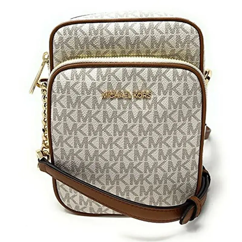 Michael Kors Jet Set Travel Medium Logo Crossbody Bag White