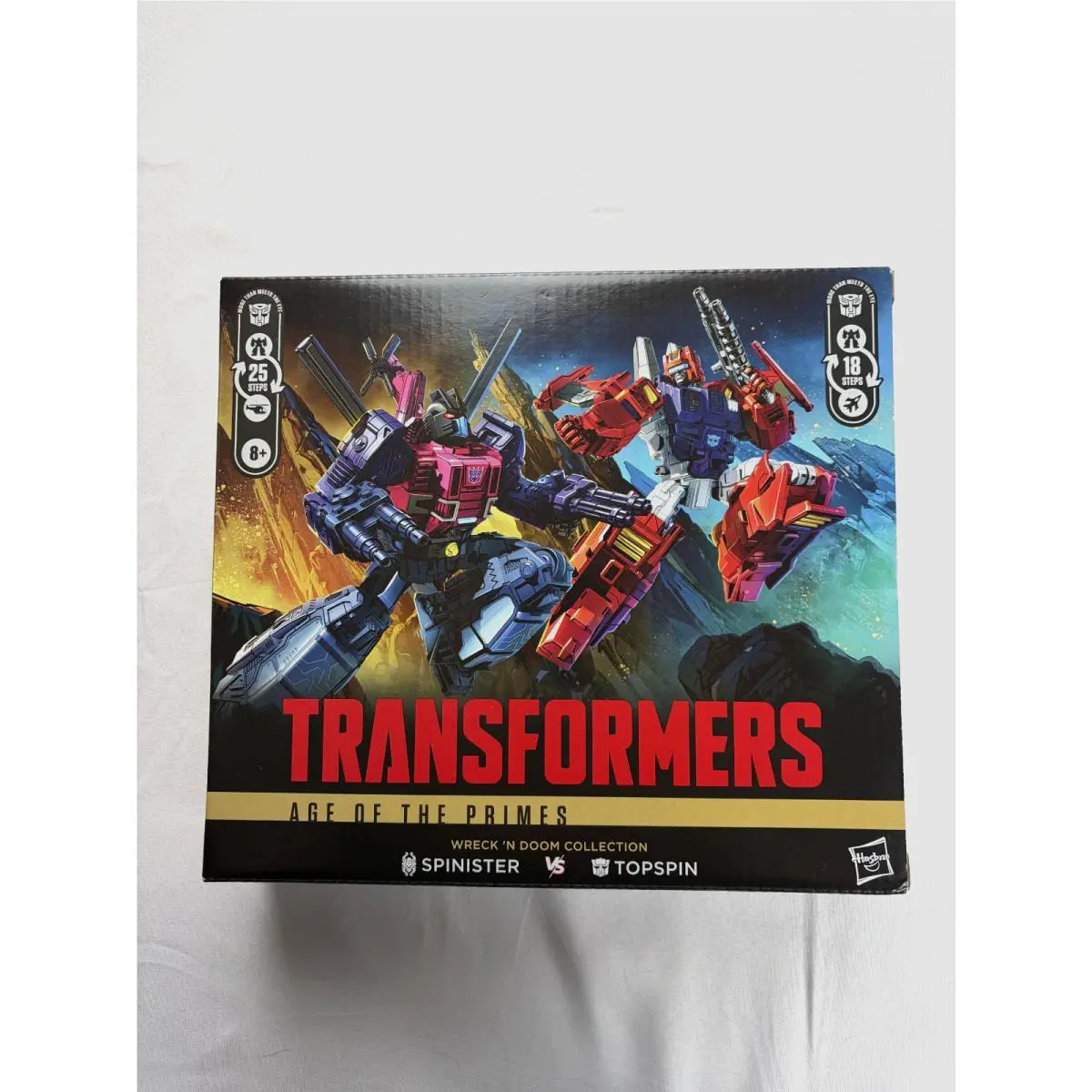 Transformers Age of The Primes Wreck `n Doom Collection Topspin vs Spinister