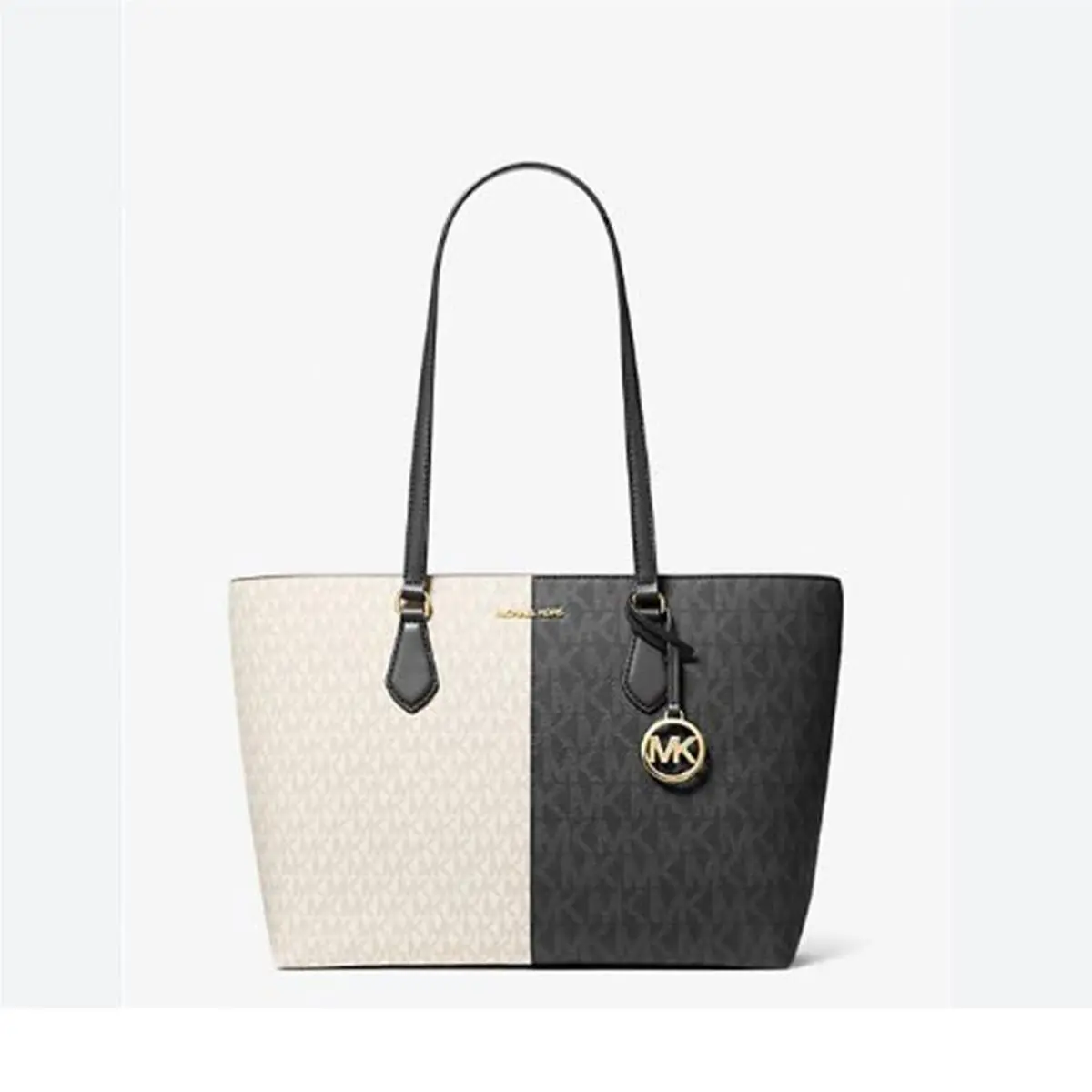 Michael Kors Outlet Sheila Large Two-tone Signature Logo Tote Bag 35F5G6HT9B-001