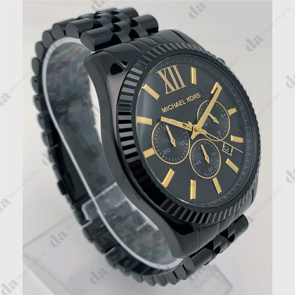 Michael Kors MK8603 Black Dial Stainless Steel Analog Chronograph Men`s Watch