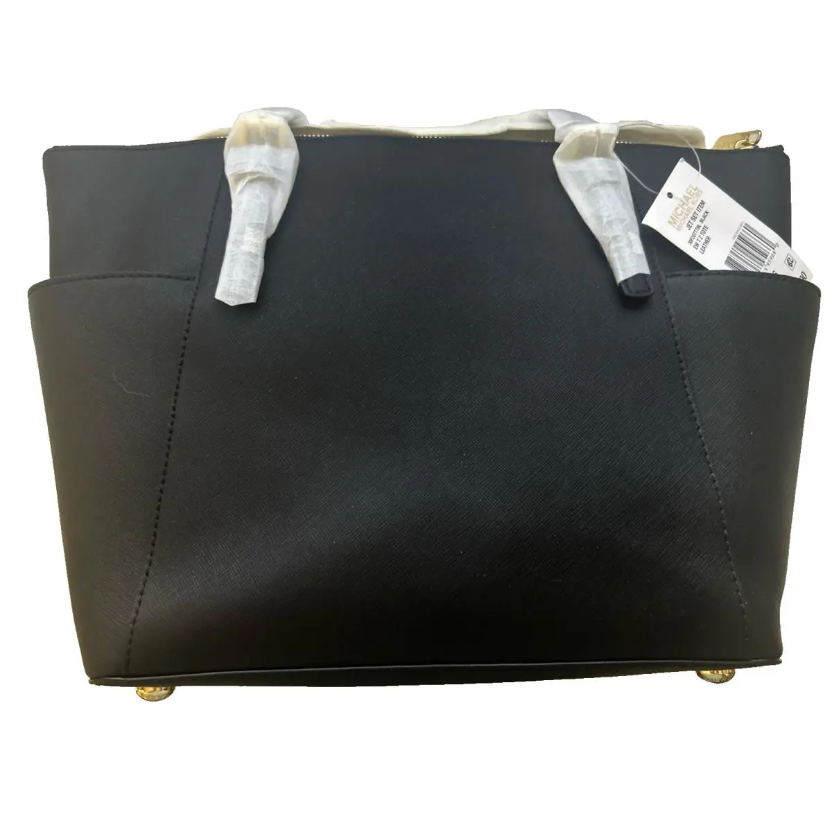 Michael Kors Womens Jet Set Item Signature Tote Black 30S7STTT8B