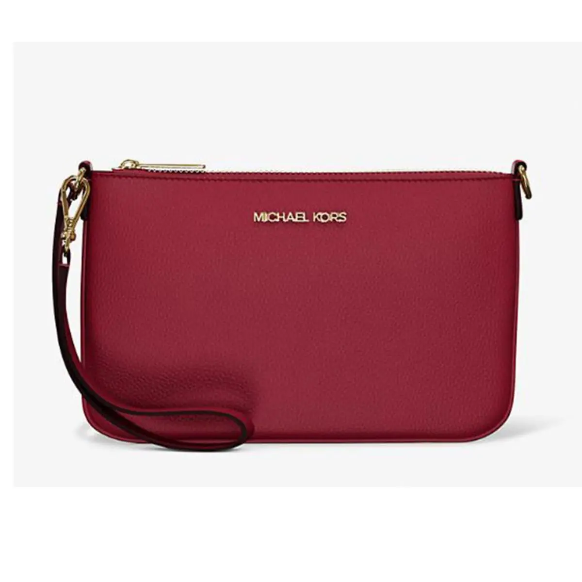 Outlet Jet Set Small Pebbled Leather Convertible Wristlet 35S5GTVW5 by Michael Kors