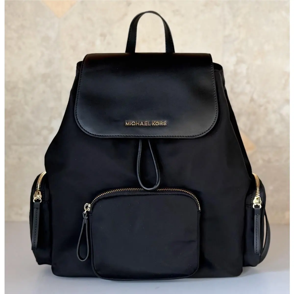 Michael Kors Abbey Large Cargo Backpack Black