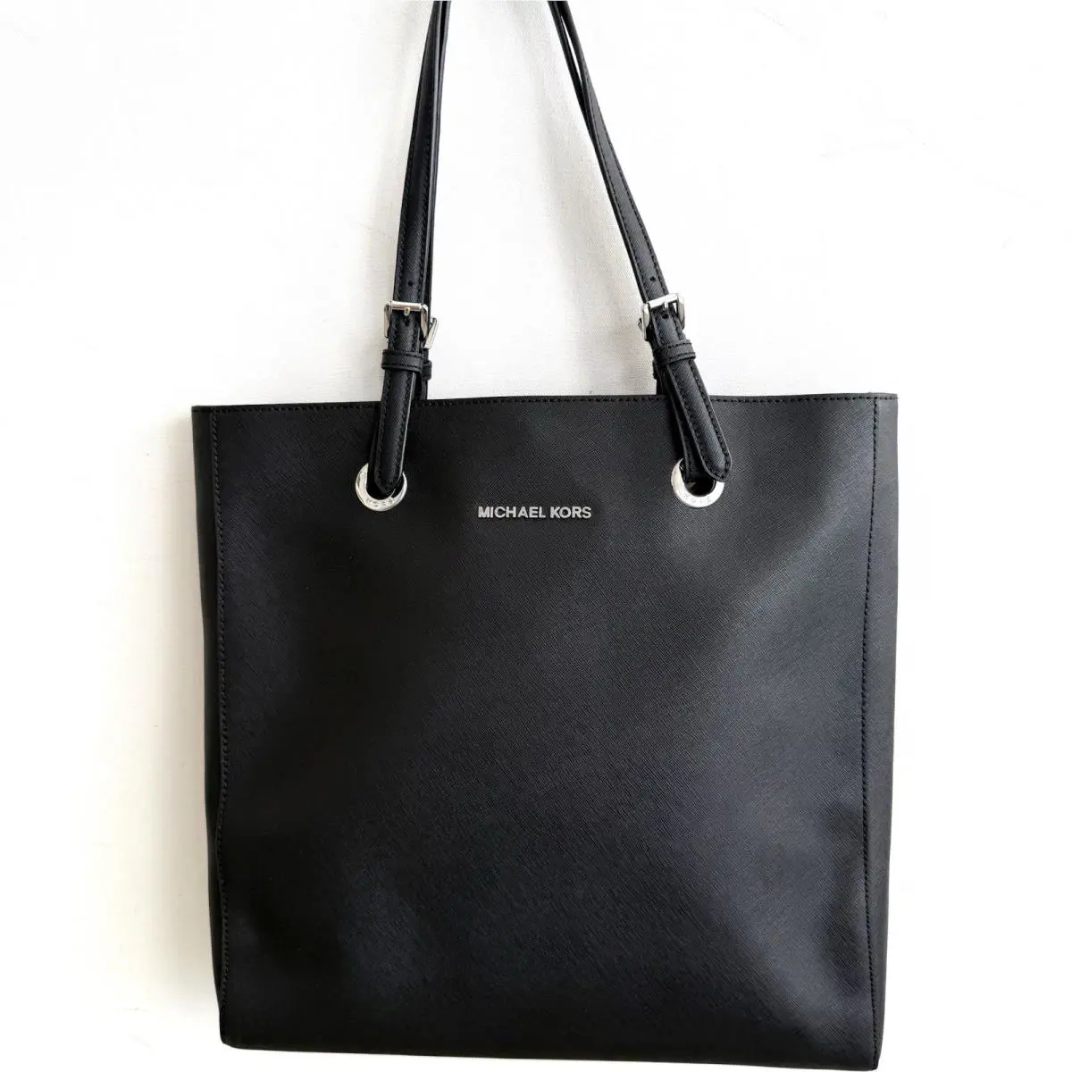 Michael Kors Jet Set Travel North South NS Large Tote Bag Black