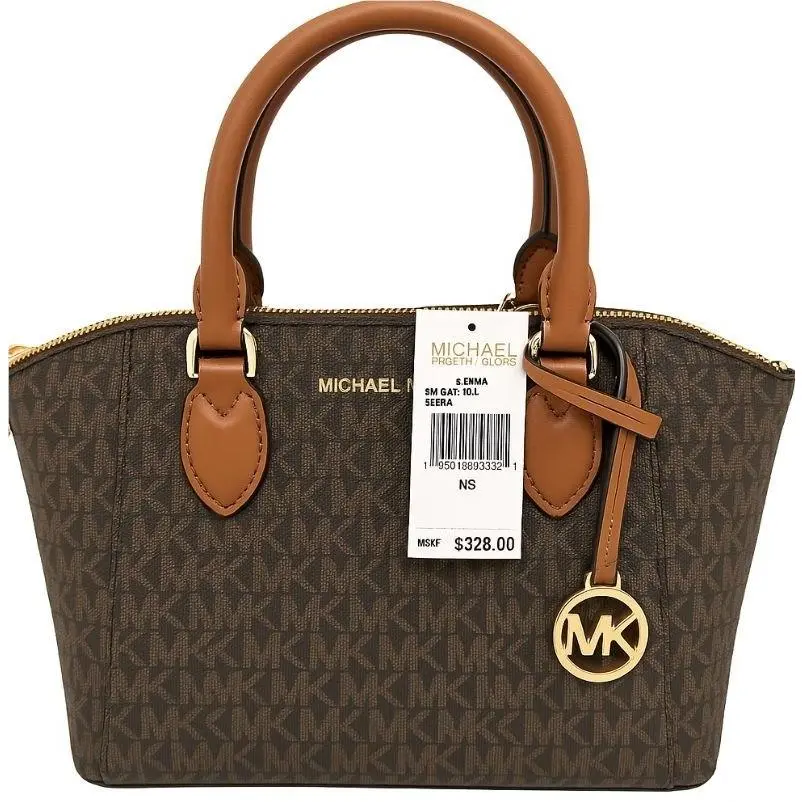 Michael Kors Brown Medium Satchel Gold Hardware Dual Handles