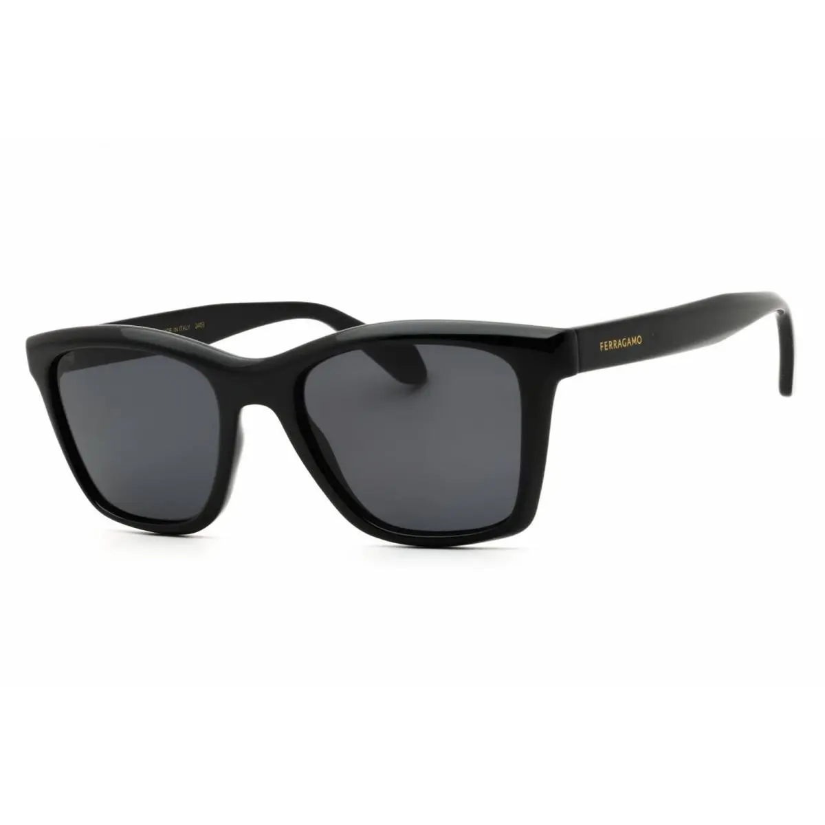 Salvatore Ferragamo Unisex Sunglasses Black Acetate Square Frame SF2001S 001