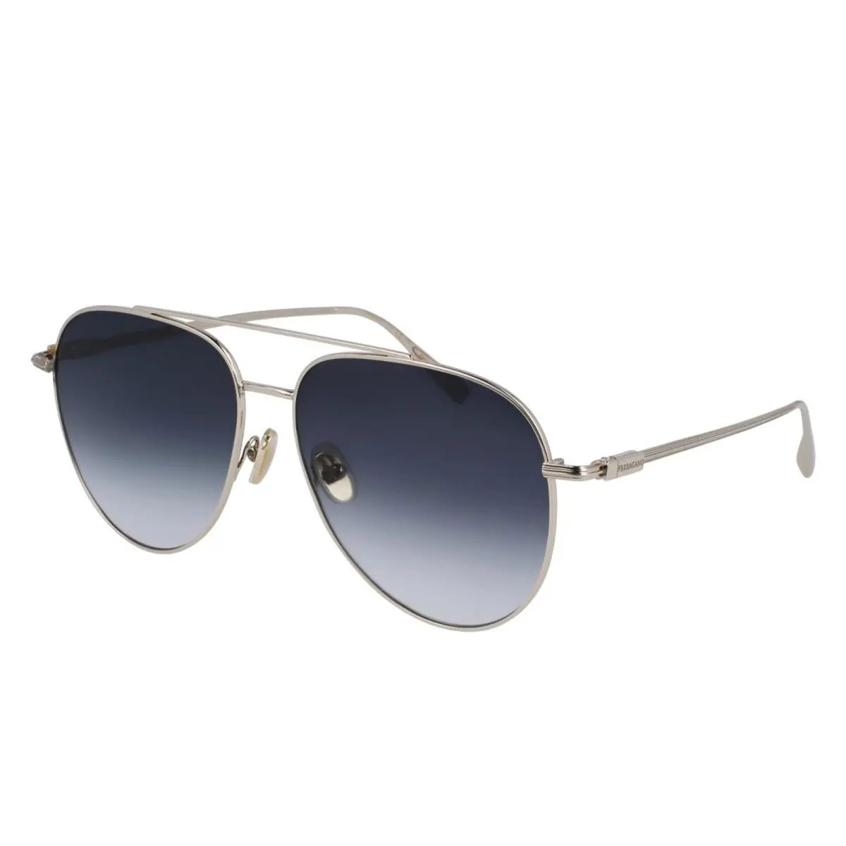 Salvatore Ferragamo SF308S 044 Light Ruthenium/green 61-15-145 Sunglasses