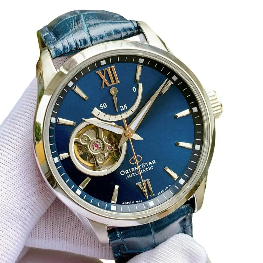 Star Automatic Blue Dial Sapphire Crystal Men`s Watch RE-AT0006L by Orient