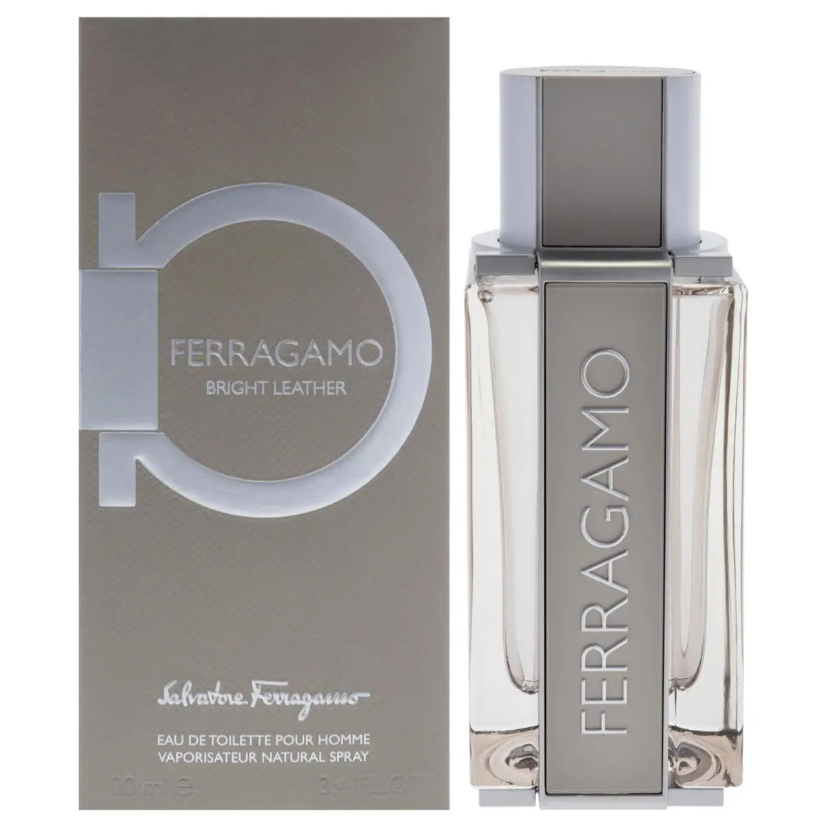 2 Pack Bright Leather by Salvatore Ferragamo For Men - 3.4 oz Edt Spray