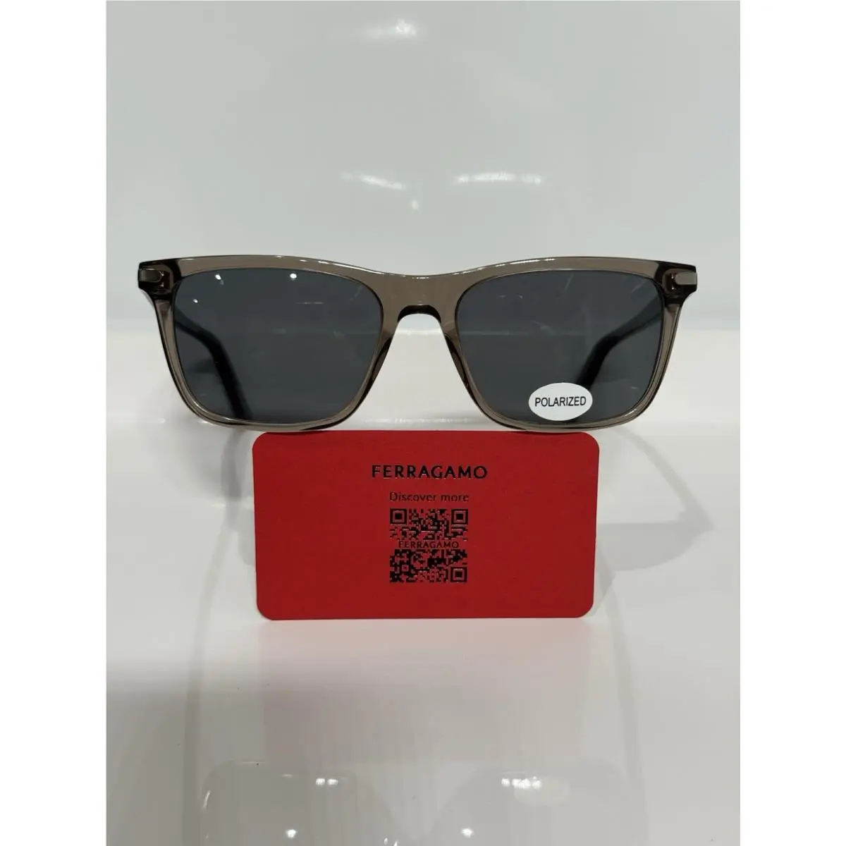 Salvatore Ferragamo SF2959 Sand Acetate Retrocustom Polarized Gray Sunglasses