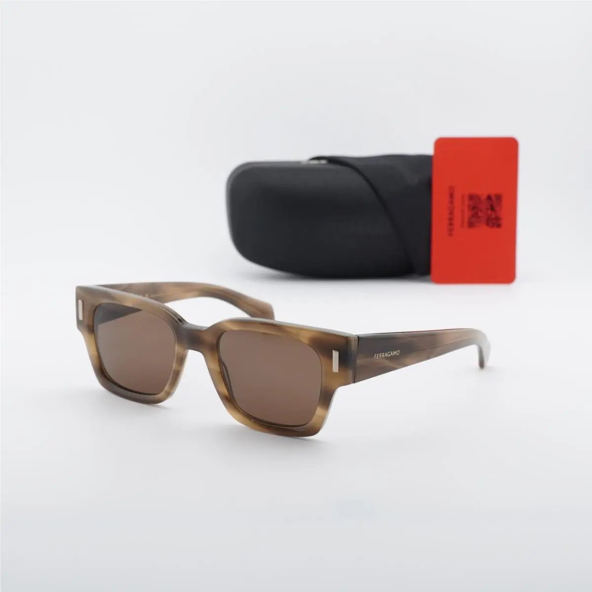Salvatore Ferragamo SF2010S 319 Striped Khaki/brown 52-21-145 Sunglasses