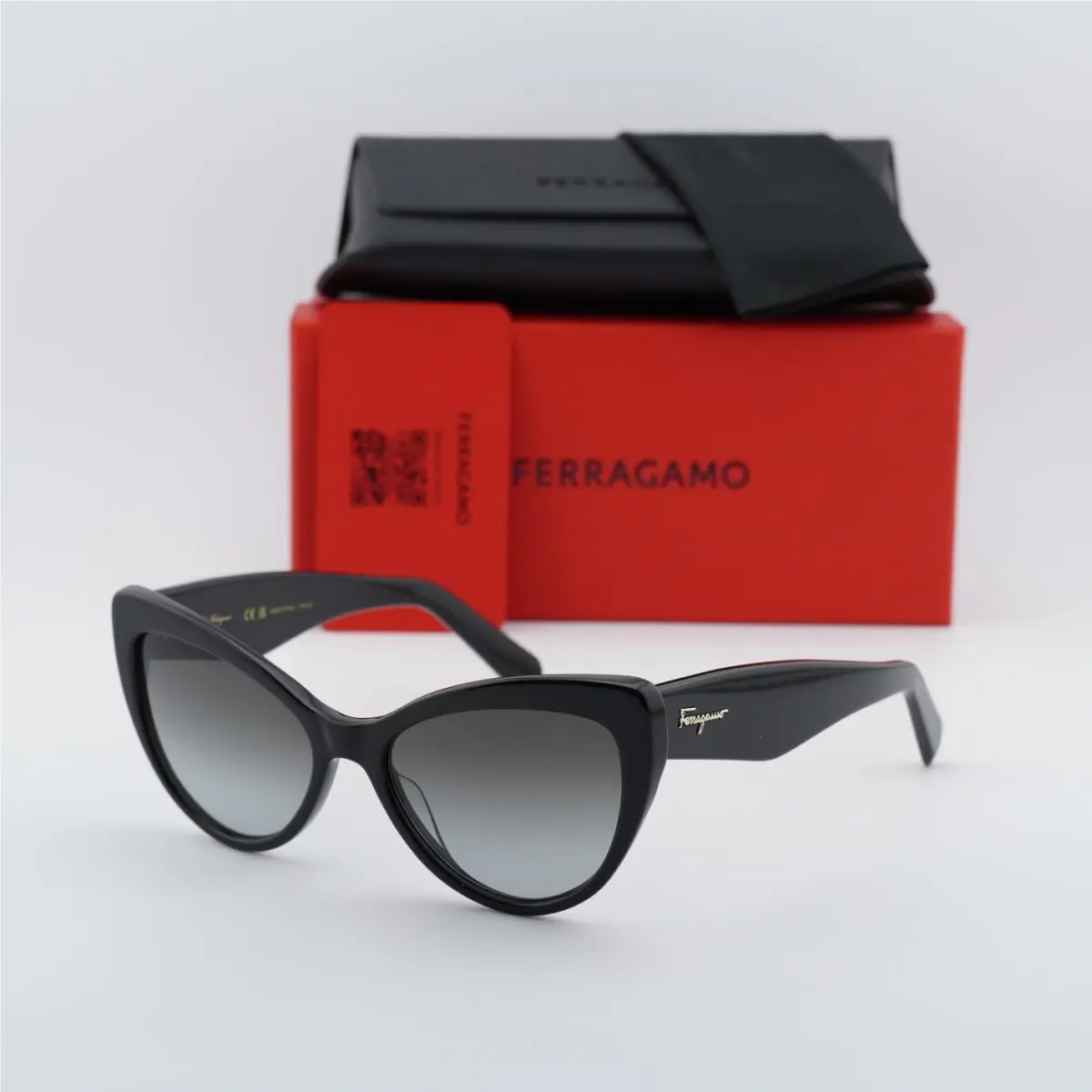 SF930S 001 Black/grey Gradient 56-17-145 Sunglasses by Salvatore Ferragamo