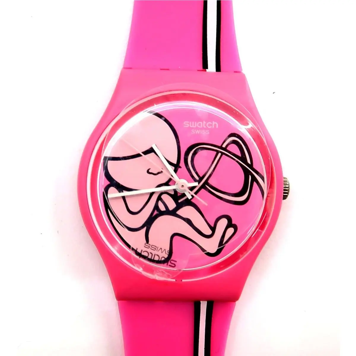 Swatch Watch Belief OF Love GZ241 with Case Papers 1992 Nos 34mm Case Gent