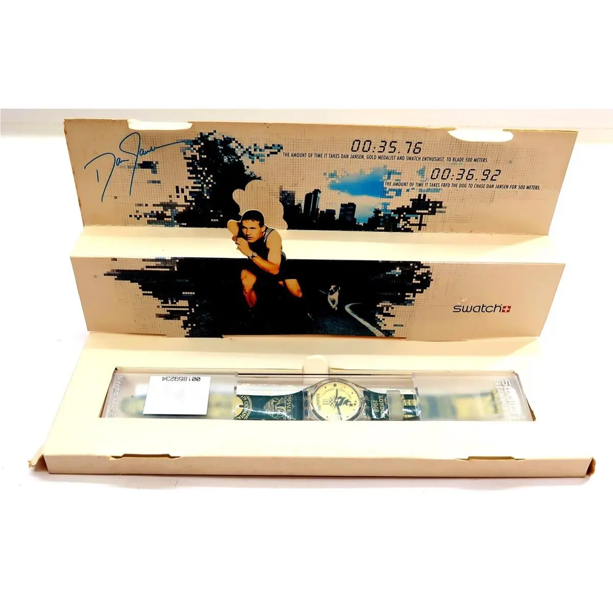 Swatch Olympic Watch Dan Jansen GZ136S 1995 Limited Edition Set 16162 / 50k