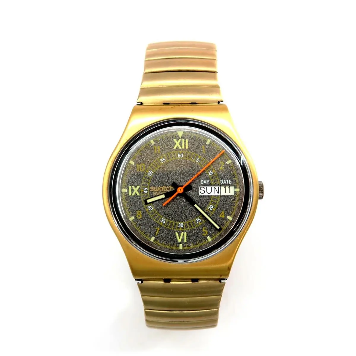 Watch Courier GY702 GY703 with Case Papers 1989 Gents Nos 33mm by Swatch