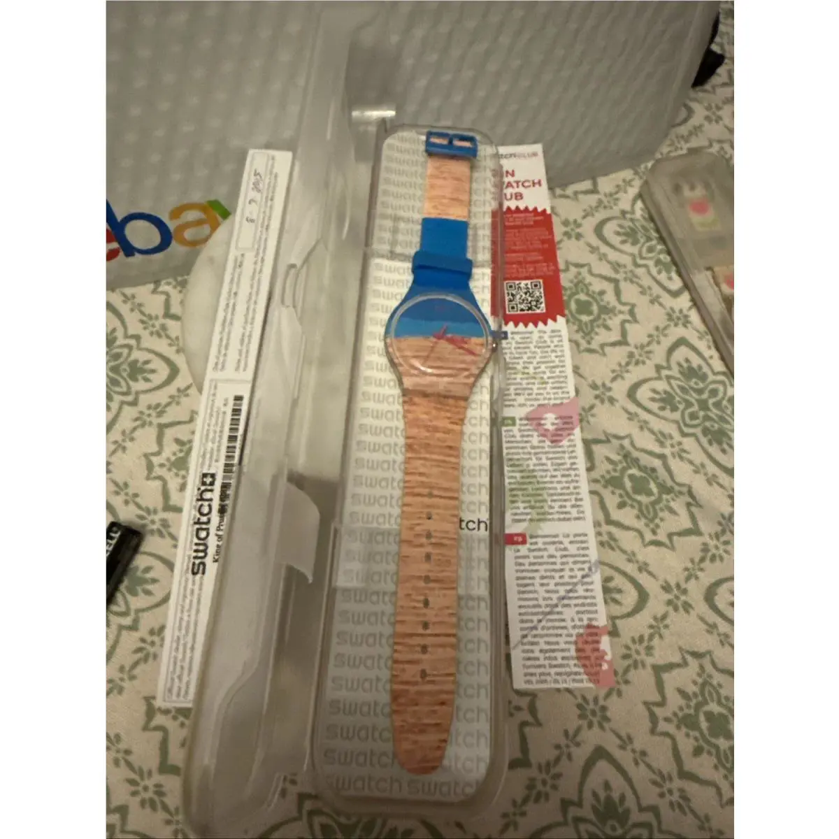 Swatch New Gent Watch Gent Blue Pine with Case and Papers Suok 706 2015