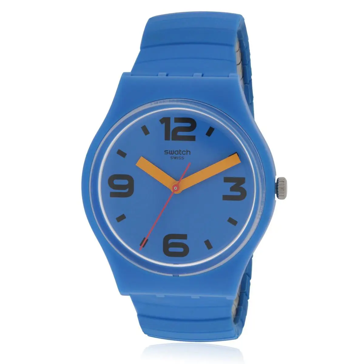Swatch Pepeblu Silicone Unisex Watch