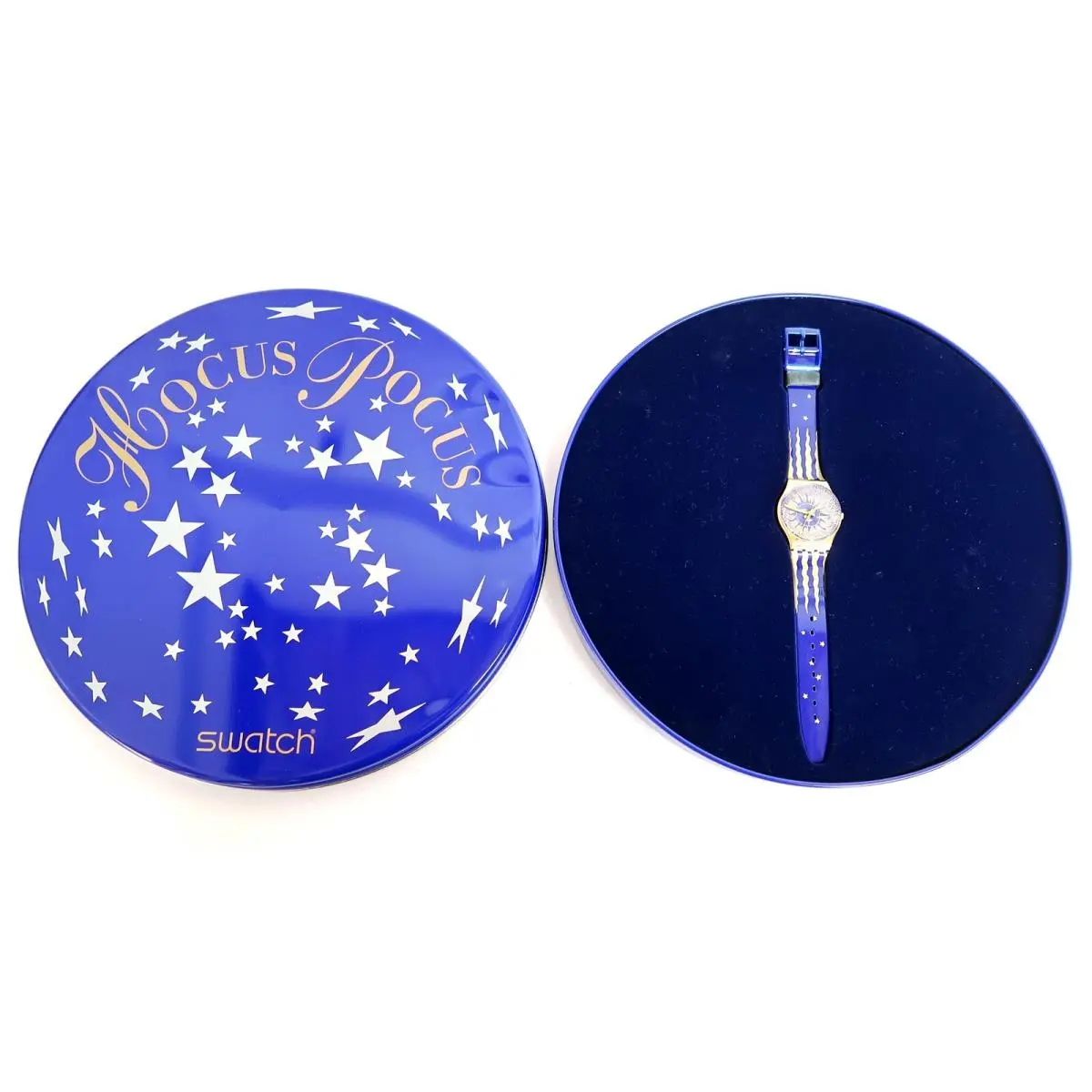 Swatch Watch Hocus Pocus GZ122 in Orig Tin 1991 Christmas Special Edition