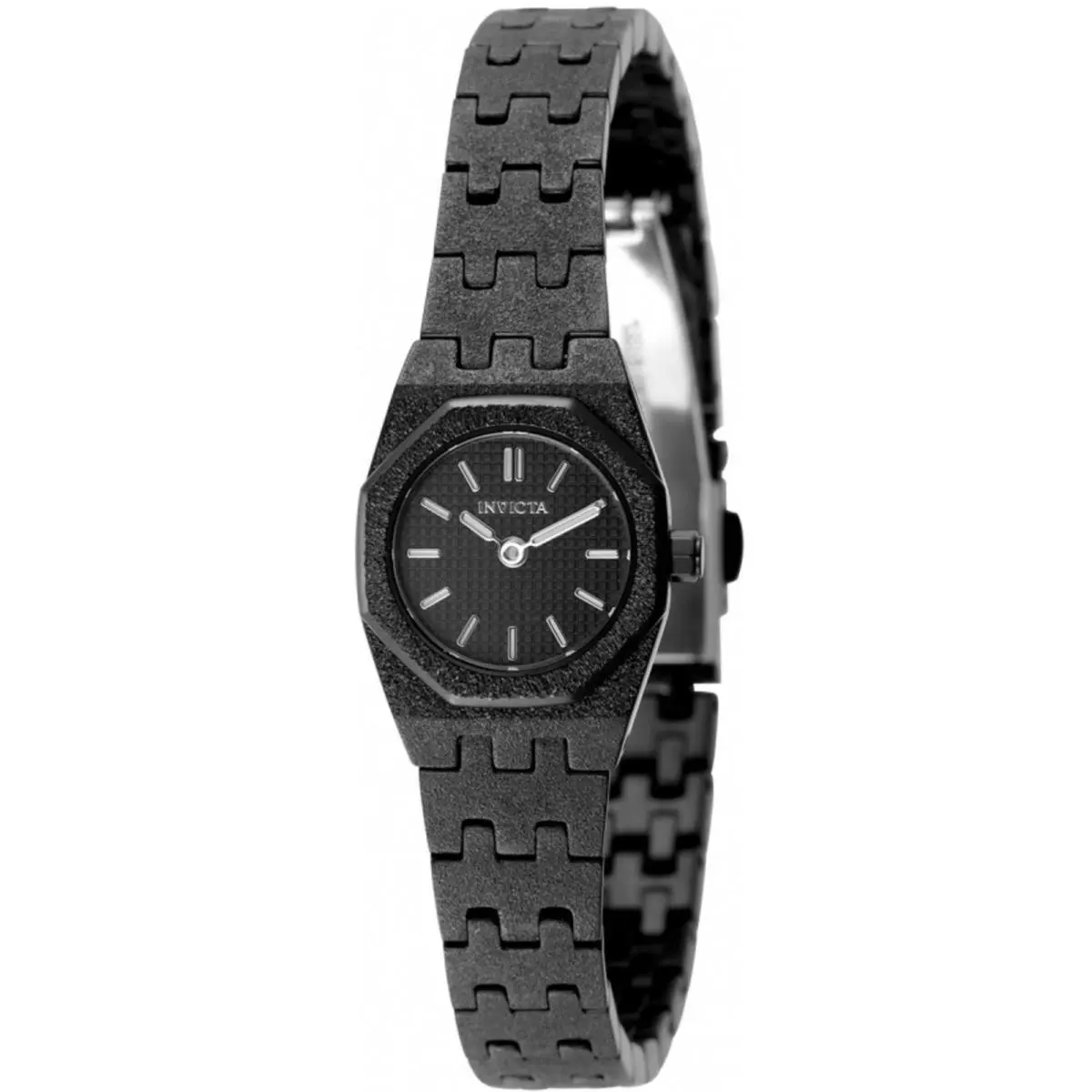 Invicta Women`s Watch Mini Angel Glitter Quartz Black Dial Steel Bracelet 49873