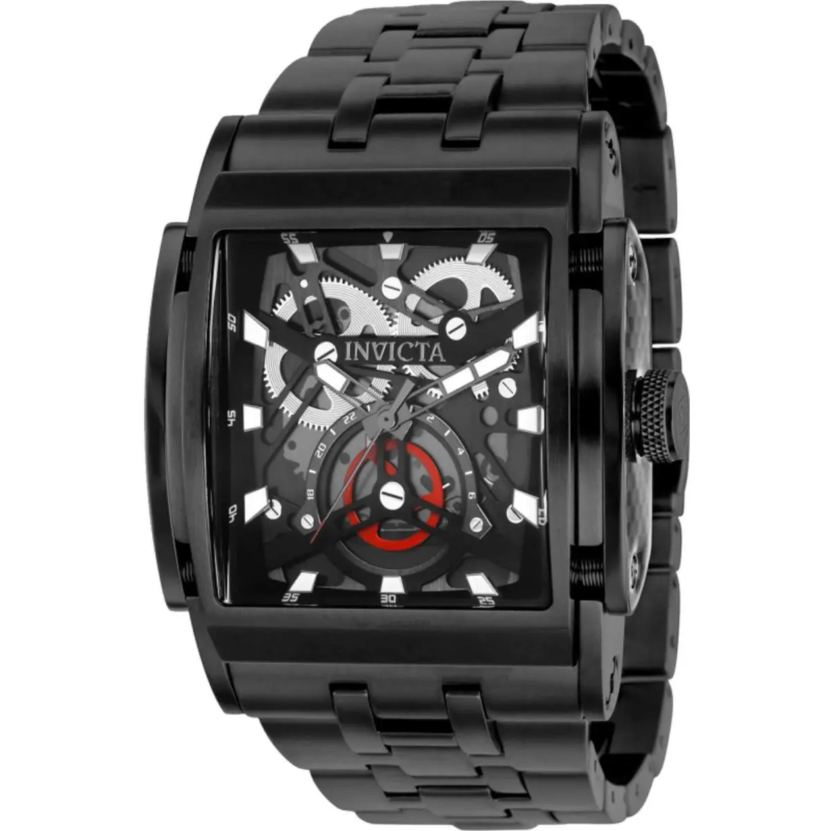 Invicta Men`s Watch Speedway Transparent Gunmetal and Black Dial Bracelet 41647