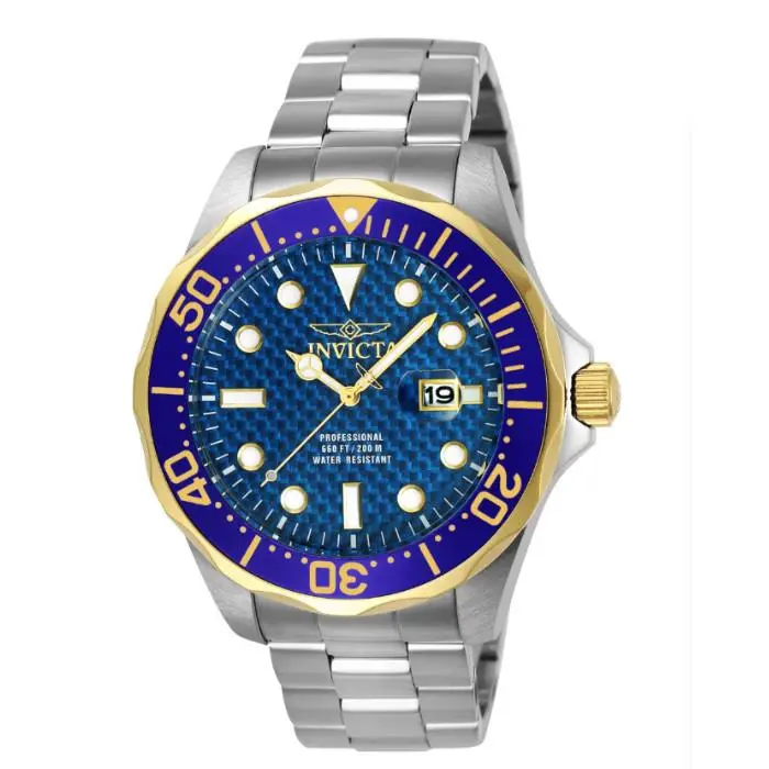 Invicta Grand Diver Blue Carbon Fiber Dial Men`s Watch 12566