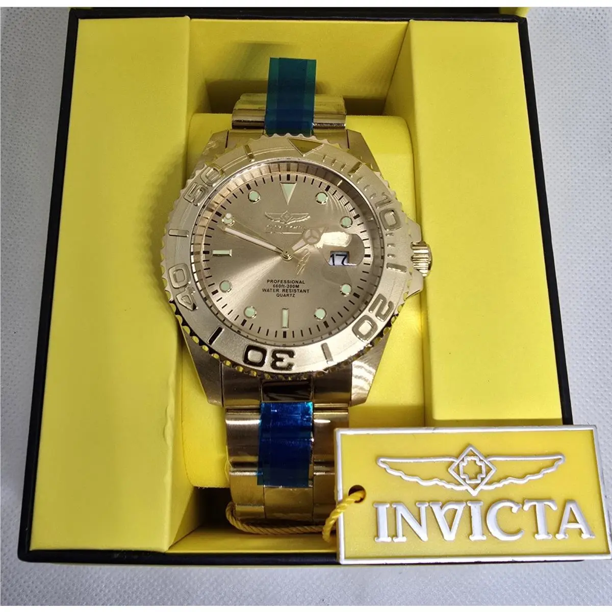 Pro Diver Aureus Men`s Watch 43mm All Gold Tone 69523 by Invicta