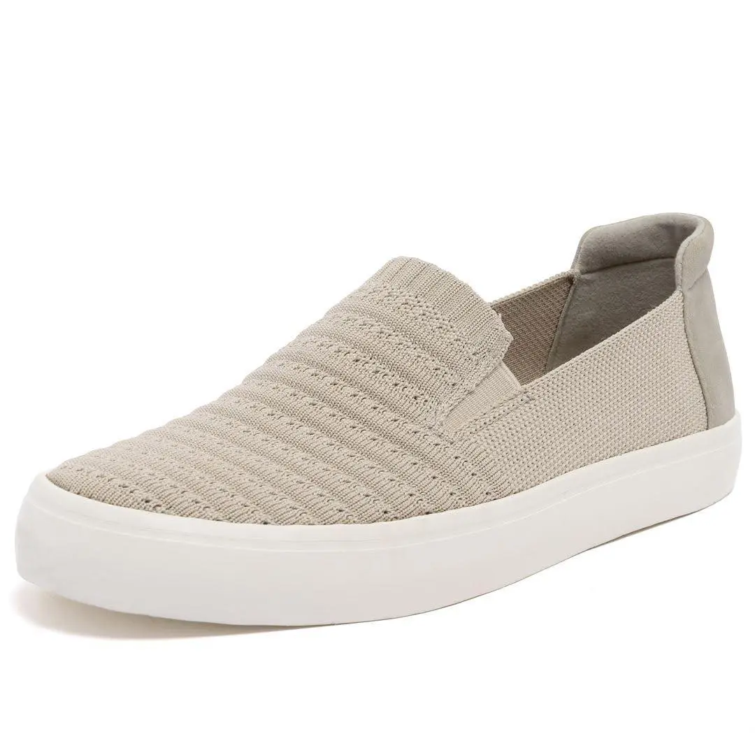Women`s Slip-on Sneakers – Casual Comfort Walking Shoes khaki knit by Nautica