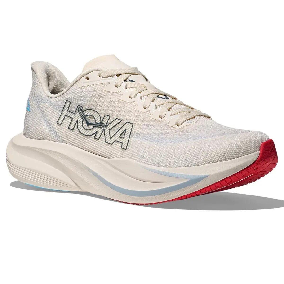 Woman`s Sneakers Athletic Shoes Hoka Mach 7 - Alabaster/Soaring Blue