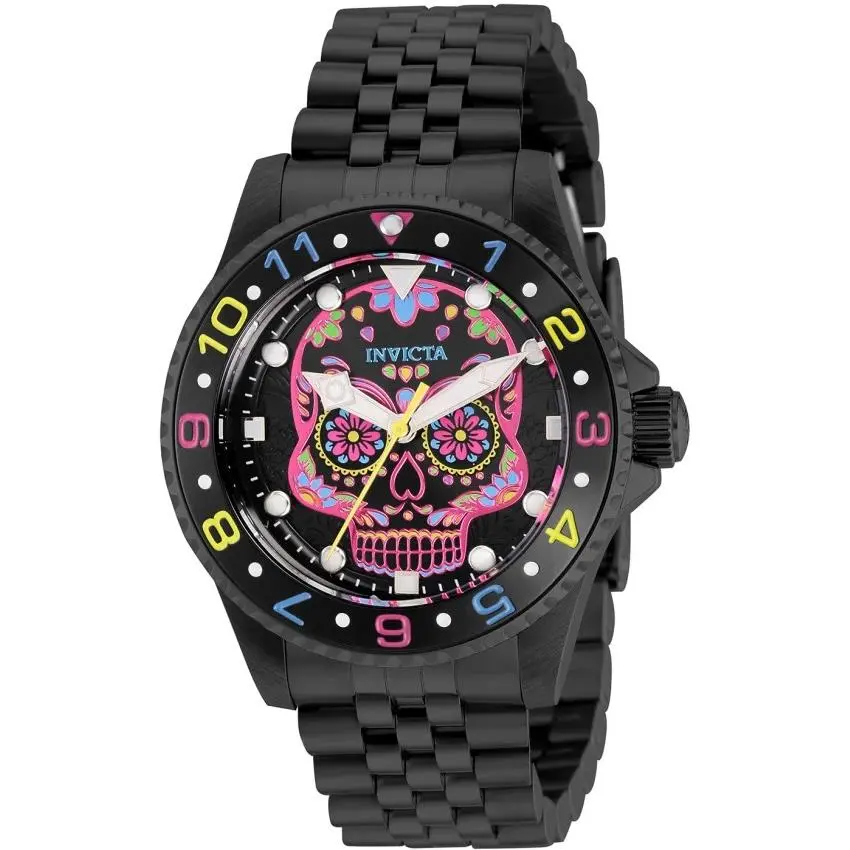 Invicta Men`s Pro Diver Dia De Los Muertos Exclusive SS Quartz Watch 36859